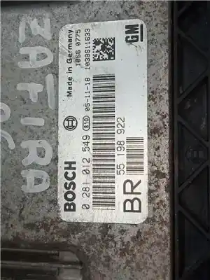 Автозапчасти б/у блок управления тнвд за opel zafira b furgoneta/monovolumen (a05) 1.9 cdti van (m75) ссылки oem iam 0281012549  