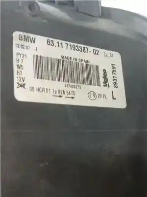 Pezzo di ricambio per auto di seconda mano faro anteriore sinistro per bmw serie 1 berlina (e81/e87) 2.0 turbodiesel cat riferimenti oem iam 6311719338702 89317591  