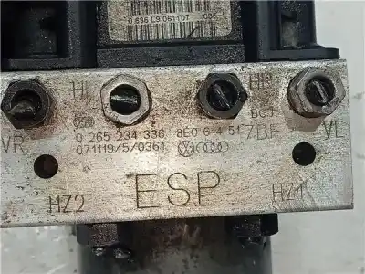 Peça sobressalente para automóvel em segunda mão abs por audi a4 berlina (8e) 2.0 tdi 16v (103kw) referências oem iam 0265234336 8e0614517bf  