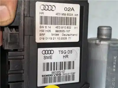 Peça sobressalente para automóvel em segunda mão motor elevador vidro traseiro direito por audi a8 (4e) 3.0 tdi quattro referências oem iam 4e0959802a  