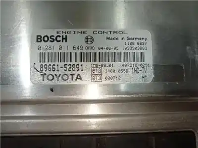 Peça sobressalente para automóvel em segunda mão centralina da bomba de injeção por toyota yaris (ksp9/scp9/nlp9) 1.4 turbodiesel cat referências oem iam 0281011649  