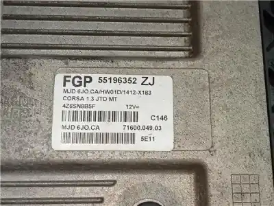 Gebrauchtes Autoersatzteil steuergerät für einspritzanlage zum opel corsa c (x01) 1.3 cdti (f08 f68) oem-iam-referenzen 7160004903  