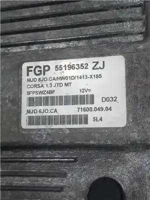 Pezzo di ricambio per auto di seconda mano centralina pompa iniezione per opel corsa c (x01) 1.7 dti (f08 f68) riferimenti oem iam fgp55196352zj  