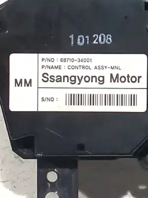 Peça sobressalente para automóvel em segunda mão comando de sofagem (chauffage / ar condicionado) por ssangyong korando 2.0 td cat referências oem iam 6871034001  