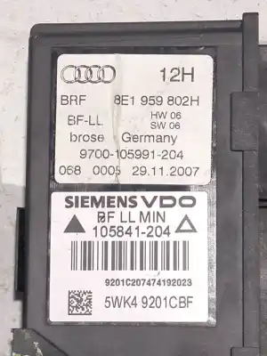 Second-hand car spare part passenger side right window regulator for audi a4 b7 avant (8ed) 2.0 tdi oem iam references 8e1959802h  