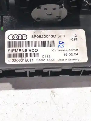 Peça sobressalente para automóvel em segunda mão comando de sofagem (chauffage / ar condicionado) por audi a3 (8p1) 2.0 tdi 16v referências oem iam 8p0820043d  