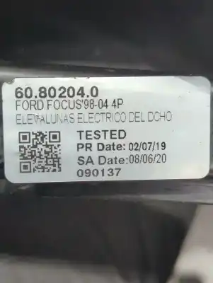 Автозапчастина б/у регулятор переднього правого скла для ford focus i (daw, dbw) 1.8 tdci посилання на oem iam 60802040  