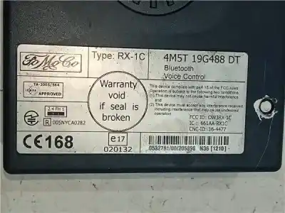 Pezzo di ricambio per auto di seconda mano centralina telefonica per ford c-max (cb3) 1.8 tdci turbodiesel cat riferimenti oem iam 4m5t19g488dt rx1c  