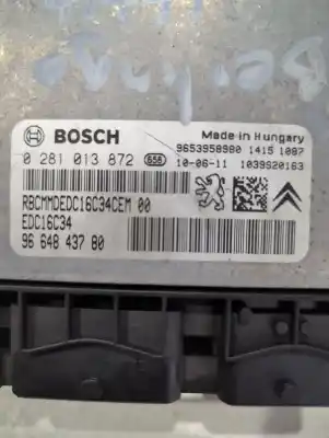 Second-hand car spare part injection pump control unit for citroen berlingo multispace (b9) 1.6 hdi 90 oem iam references 0281013872  