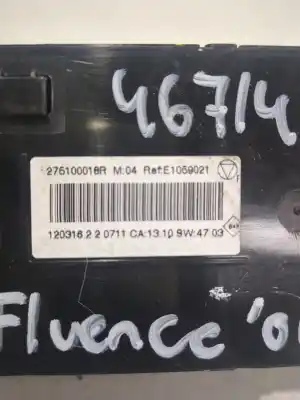 Peça sobressalente para automóvel em segunda mão comando de sofagem (chauffage / ar condicionado) por renault fluence (l3_) 1.5 dci (l30d, l30l, l306, l33f, l33l, l33m, l33v, l33w) referências oem iam 275100018r  