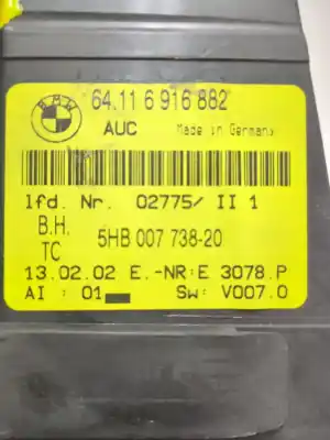 Peça sobressalente para automóvel em segunda mão comando de sofagem (chauffage / ar condicionado) por bmw 3 (e46) 320 d referências oem iam 64116916882  