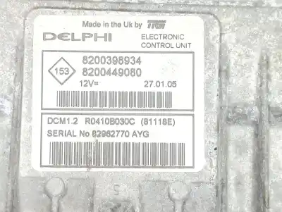Pezzo di ricambio per auto di seconda mano centralina motore per renault modus / grand modus (f/jp0_) 1.5 dci (fp0f jp0f) riferimenti oem iam 8200398934  