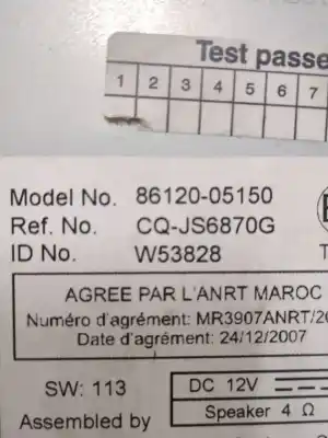 Автозапчастина б/у аудіо система / радіо cd для toyota avensis (_t25_) 2.0 d-4d (adt250_) посилання на oem iam 8612005150  