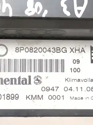 Автозапчастина б/у клімат-контроль для audi a3 (8p1) 2.0 tdi 16v посилання на oem iam a2c53221080 8p0820043bg  