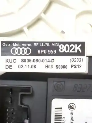 Автозапчастина б/у двигатель переднього правого скла для audi a3 (8p1) 2.0 tdi 16v посилання на oem iam 63272 8p0959802k s006060014d  