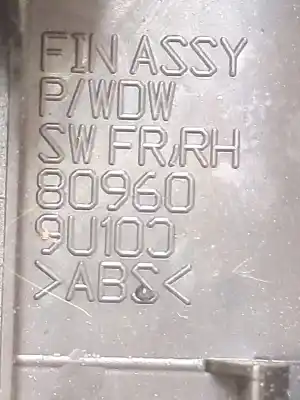 Second-hand car spare part right front power window switch for nissan note (e11, ne11) 1.6 oem iam references 25411ea003va  