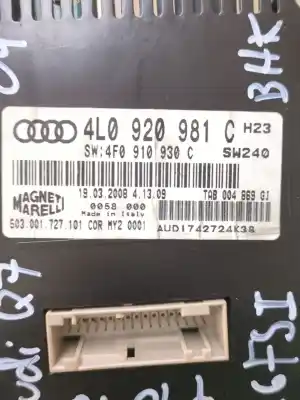 Second-hand car spare part dashboard for audi q7 (4lb) 3.6 fsi quattro oem iam references 4l0920981c  
