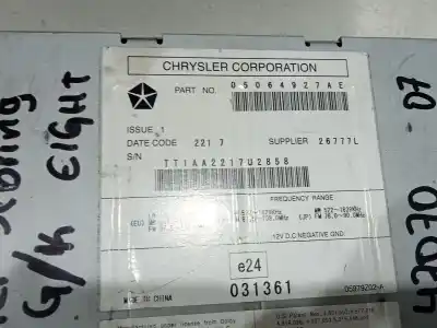 Автозапчастина б/у аудіо система / радіо cd для chrysler sebring (js) 2.4 vvt посилання на oem iam 26777l  