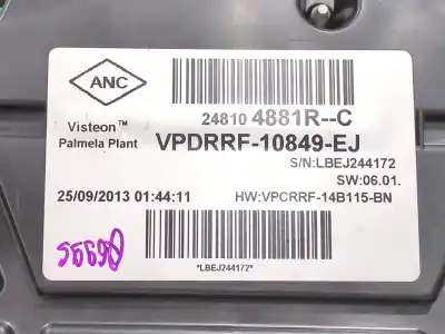 Pezzo di ricambio per auto di seconda mano pannello degli strumenti per renault captur i (j5_, h5_) 1.5 dci 110 riferimenti oem iam 248104881rc vpdrrf10849ej  