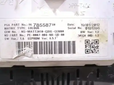 Peça sobressalente para automóvel em segunda mão quadrante por citroen ds4 1.6 hdi fap referências oem iam 9678558780 a2c53338390  