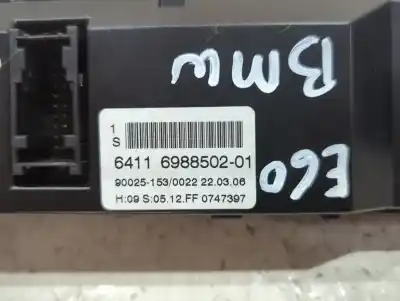 Peça sobressalente para automóvel em segunda mão comando de sofagem (chauffage / ar condicionado) por bmw 5 (e60) 520 d referências oem iam 6411698850201  