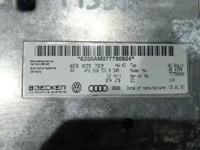 Peça sobressalente para automóvel em segunda mão módulo eletrônico por audi a6 berlina (4f2) 2.7 tdi referências oem iam 4e0035729  