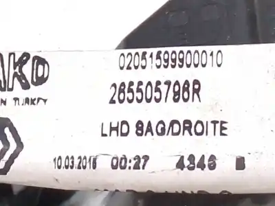 Автозапчасти б/у правый задний фонарь в двери за renault clio iv (bh_) 1.5 dci 90 ссылки oem iam 265505796r  