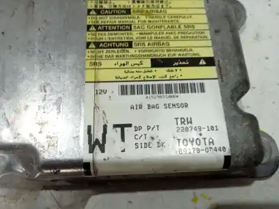 Pezzo di ricambio per auto di seconda mano centralina airbag per toyota yaris (ksp9/scp9/nlp9) 1.4 turbodiesel cat riferimenti oem iam 220749101  