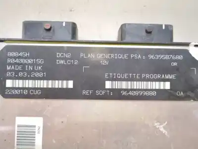 Автозапчастина б/у блок управління насосом трикального насоса для peugeot 206 fastback (2a/c) 1.9 d посилання на oem iam 9640899880 9639587680 r04080015g  