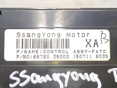 Автозапчастина б/у клімат-контроль для ssangyong tivoli 1.6 xdi 160 посилання на oem iam 6872035000 a2c91285903  