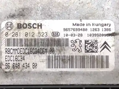 Piesă de schimb auto la mâna a doua unitate de control pompe de injectie pentru peugeot 207/207+ (wa_, wc_) 1.4 hdi referințe oem iam 0281012523 9664843480   Piesă de schimb auto la mâna a doua unitate de control pompe de injectie pentru peugeot 207/207+ (wa_, wc_) 1.4 hdi referințe oem iam 0281012523 9664843480