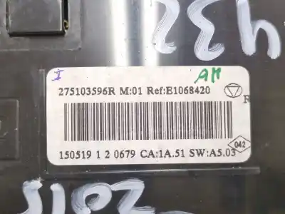 Peça sobressalente para automóvel em segunda mão comando de sofagem (chauffage / ar condicionado) por renault megane iii fastback (bz0/1_, b3_) 1.5 dci (bz09, bz0d, bz1w, bz29, bz14) referências oem iam t1001909k 275103596r  