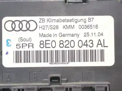 Pezzo di ricambio per auto di seconda mano controllo climatico per audi a4 b7 (8ec) 2.0 tdi 16v riferimenti oem iam 8e0820043al  