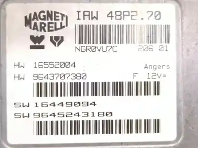 Автозапчастина б/у блок управління насосом трикального насоса для peugeot 206 fastback (2a/c) 1.1 i посилання на oem iam 16552004 9643707380  