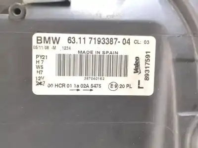 Peça sobressalente para automóvel em segunda mão farol / farolim esquerdo por bmw 1 (e81) 118 d referências oem iam 6311719338704  