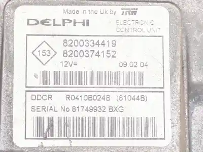 Автозапчасти б/у блок управления тнвд за renault megane ii (bm0/1_, cm0/1_) 1.5 dci (bm02 bm13 bm2a cm02 cm13) ссылки oem iam 8200334419 8200374152  