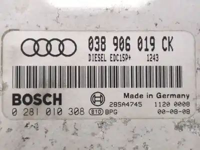 Автозапчастина б/у блок управління насосом трикального насоса для audi a3 (8l1) 1.9 tdi посилання на oem iam 038906019ck 0281010308  