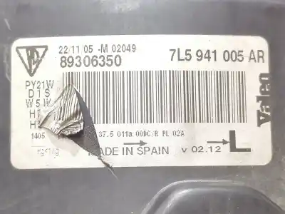 Pezzo di ricambio per auto di seconda mano faro anteriore sinistro per porsche cayenne (typ 9pa) 3.2 v6 cat riferimenti oem iam 7l5941005ar  