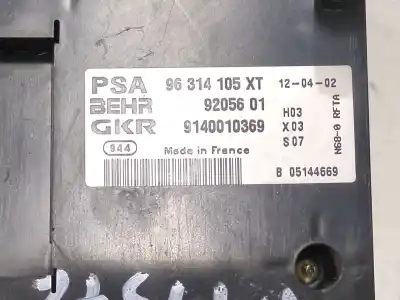 Peça sobressalente para automóvel em segunda mão comando de sofagem (chauffage / ar condicionado) por citroen xsara picasso (n68) 2.0 hdi referências oem iam 96314105xt  