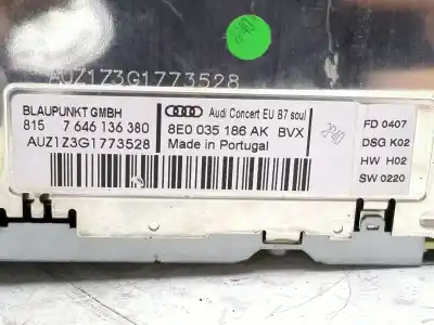 Автозапчасти б/у аудиосистема / радио cd за audi a4 b7 (8ec) 2.0 tdi 16v ссылки oem iam 8e0035186ak  