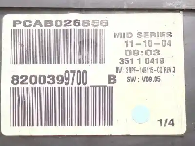 Peça sobressalente para automóvel em segunda mão quadrante por renault megane ii (bm0/1_, cm0/1_) 1.9 dci referências oem iam 8200399700b  