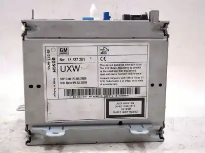 Peça sobressalente para automóvel em segunda mão sistema de áudio / rádio cd por opel insignia a (g09) 2.0 cdti (68) referências oem iam 13337251   Peça sobressalente para automóvel em segunda mão sistema de áudio / rádio cd por opel insignia a (g09) 2.0 cdti (68) referências oem iam 13337251