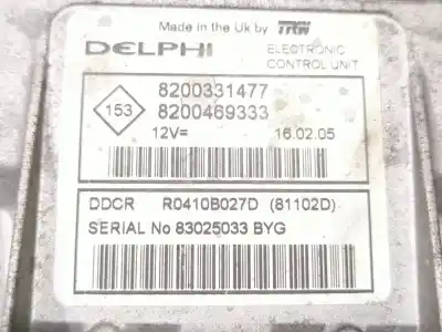 Second-hand car spare part injection pump control unit for renault clio ii fase i (b/cb0) (1998->) 1.5 dci (b/cb03) oem iam references 8200331477 8200469333   Second-hand car spare part injection pump control unit for renault clio ii fase i (b/cb0) (1998->) 1.5 dci (b/cb03) oem iam references 8200331477 8200469333