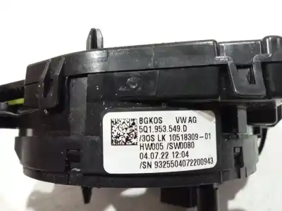 Peça sobressalente para automóvel em segunda mão fita do airbag por seat leon (kl1) 2.0 tdi referências oem iam 5q1953549d  