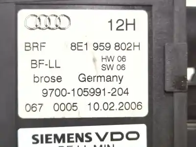 Автозапчастина б/у двигатель переднього правого скла для audi a4 b7 (8ec) 2.0 tdi 16v посилання на oem iam 8e1959802h 5wa49201cbf 105841204  