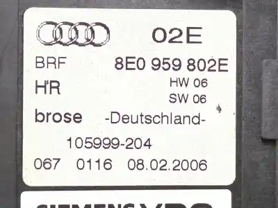 Автозапчастина б/у двигатель заднього правого скла для audi a4 b7 (8ec) 2.0 tdi 16v посилання на oem iam 8e1959802e 5wa49205cbf 105849204  
