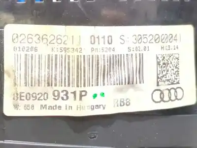 Автозапчасти б/у приборная доска за audi a4 b7 (8ec) 2.0 tdi 16v ссылки oem iam 8e0920931p 0263626211  