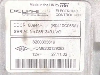 Автозапчастина б/у блок управління насосом трикального насоса для renault clio ii fase ii (b/cb0) 1.5 dci diesel 65 cv / 48 kw посилання на oem iam 8200303619 ddcr80944h  