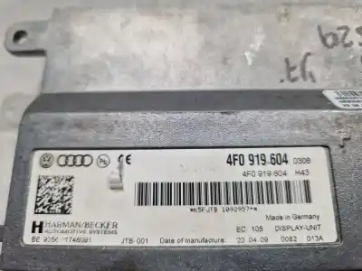 Second-hand car spare part multifunction display for audi a5 (8t3) 3.0 tdi oem iam references 4f0919604  
