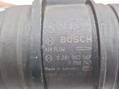 Second-hand car spare part flowmeter for bmw 1 (e81) 120 d oem iam references 0281002567  